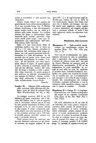 Folia medica periodico trimensile di patologia e clinica medica