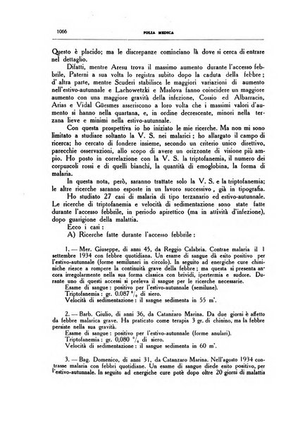 Folia medica periodico trimensile di patologia e clinica medica