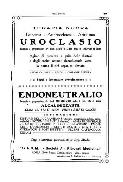 Folia medica periodico trimensile di patologia e clinica medica