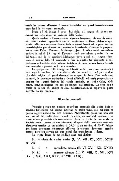 Folia medica periodico trimensile di patologia e clinica medica