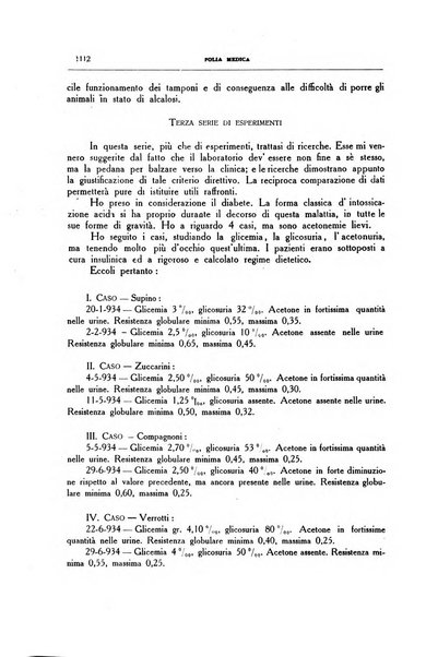 Folia medica periodico trimensile di patologia e clinica medica