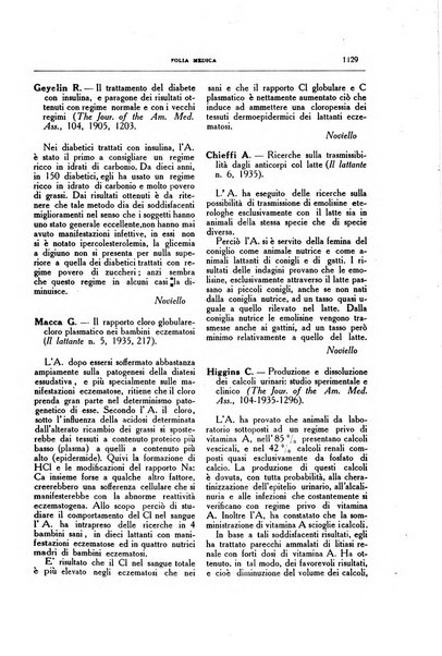 Folia medica periodico trimensile di patologia e clinica medica