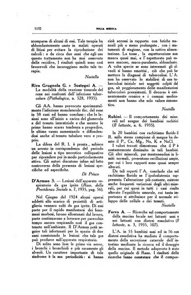 Folia medica periodico trimensile di patologia e clinica medica