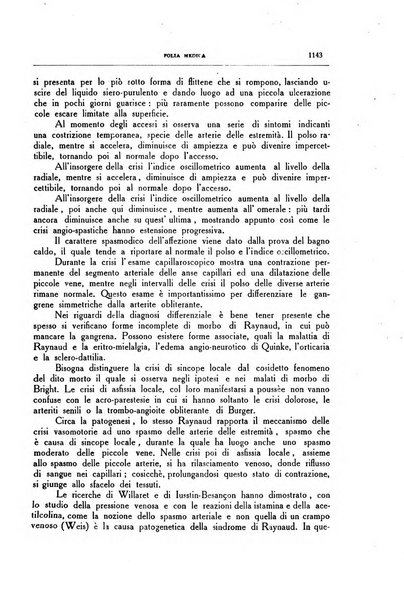 Folia medica periodico trimensile di patologia e clinica medica