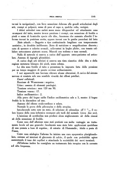 Folia medica periodico trimensile di patologia e clinica medica