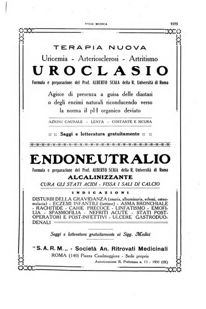 Folia medica periodico trimensile di patologia e clinica medica