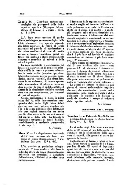 Folia medica periodico trimensile di patologia e clinica medica