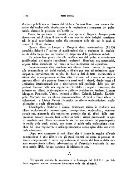 Folia medica periodico trimensile di patologia e clinica medica