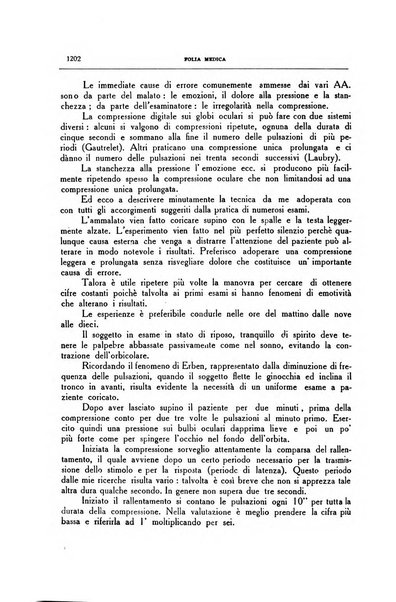 Folia medica periodico trimensile di patologia e clinica medica