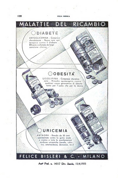 Folia medica periodico trimensile di patologia e clinica medica