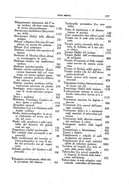 Folia medica periodico trimensile di patologia e clinica medica