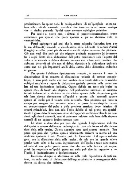 Folia medica periodico trimensile di patologia e clinica medica