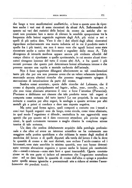 Folia medica periodico trimensile di patologia e clinica medica