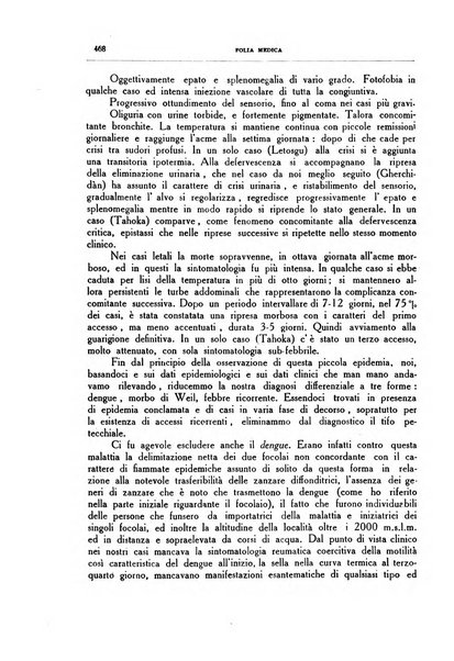 Folia medica periodico trimensile di patologia e clinica medica