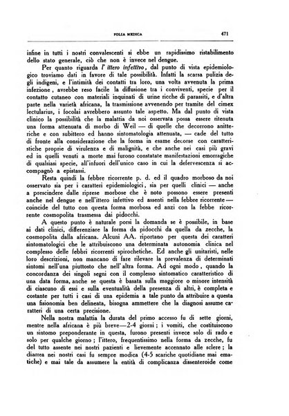 Folia medica periodico trimensile di patologia e clinica medica