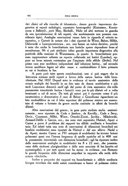 Folia medica periodico trimensile di patologia e clinica medica