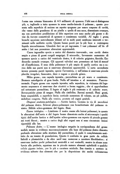 Folia medica periodico trimensile di patologia e clinica medica