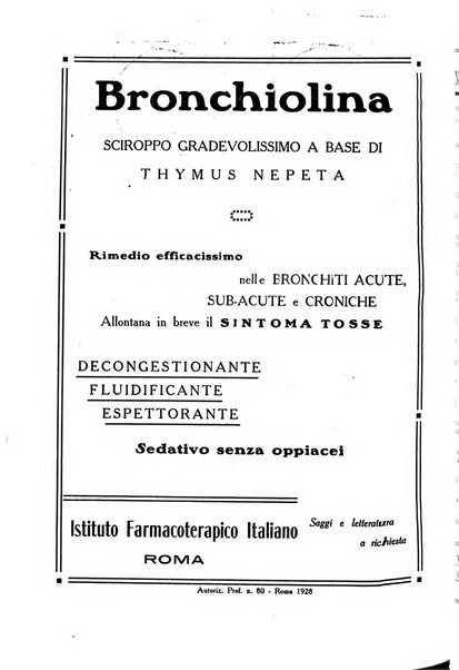 Folia medica periodico trimensile di patologia e clinica medica