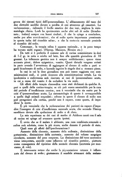 Folia medica periodico trimensile di patologia e clinica medica