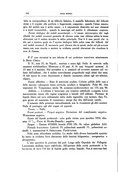 Folia medica periodico trimensile di patologia e clinica medica