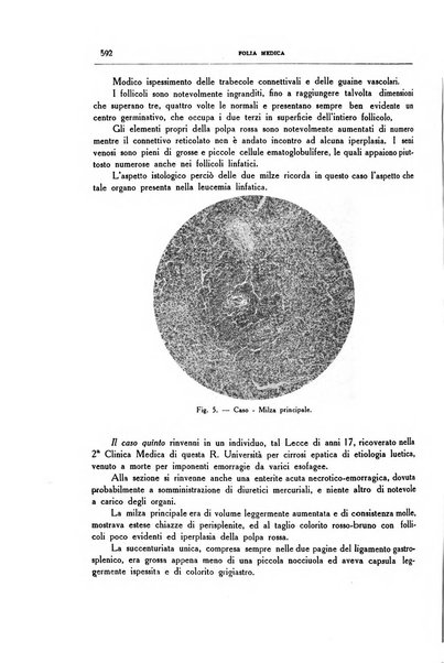 Folia medica periodico trimensile di patologia e clinica medica