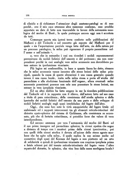 Folia medica periodico trimensile di patologia e clinica medica