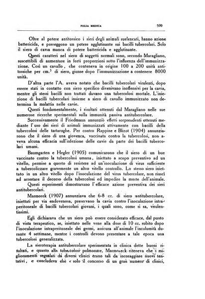 Folia medica periodico trimensile di patologia e clinica medica