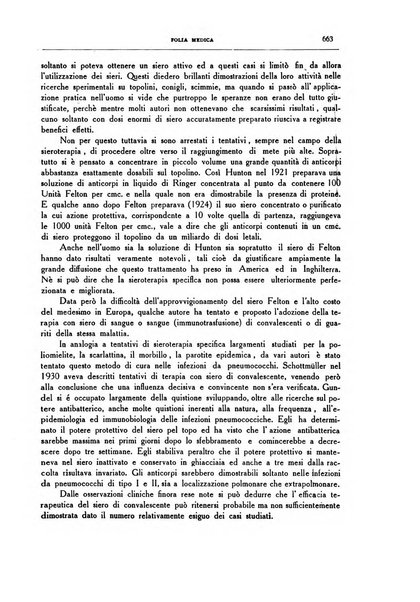 Folia medica periodico trimensile di patologia e clinica medica