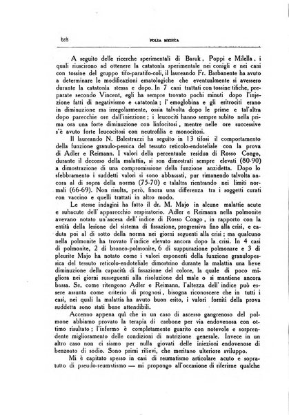 Folia medica periodico trimensile di patologia e clinica medica