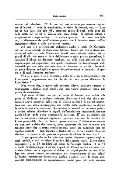 Folia medica periodico trimensile di patologia e clinica medica