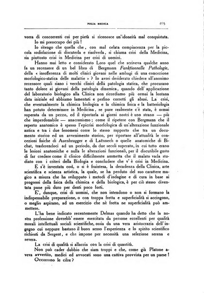 Folia medica periodico trimensile di patologia e clinica medica