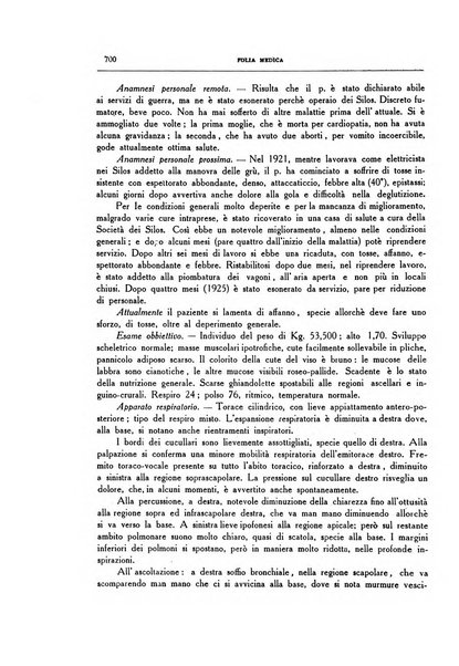 Folia medica periodico trimensile di patologia e clinica medica