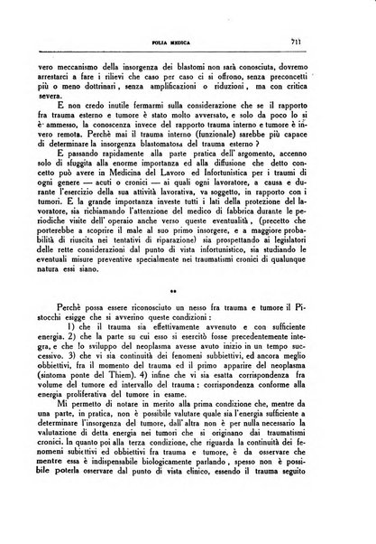 Folia medica periodico trimensile di patologia e clinica medica