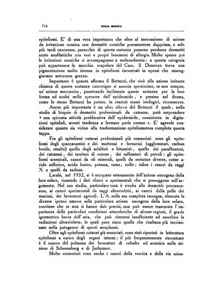 Folia medica periodico trimensile di patologia e clinica medica