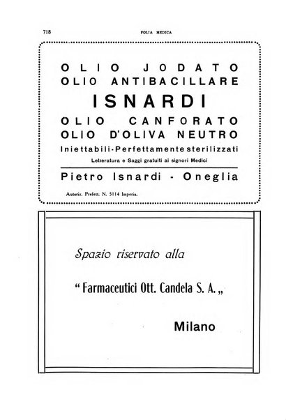 Folia medica periodico trimensile di patologia e clinica medica