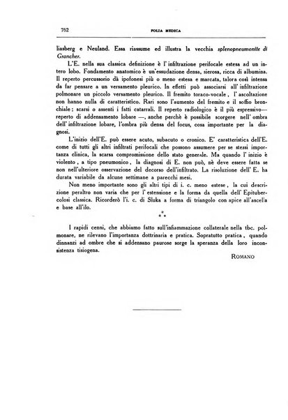 Folia medica periodico trimensile di patologia e clinica medica