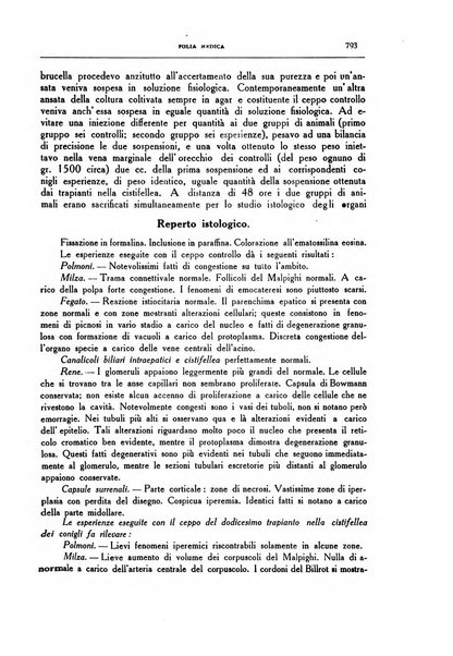 Folia medica periodico trimensile di patologia e clinica medica