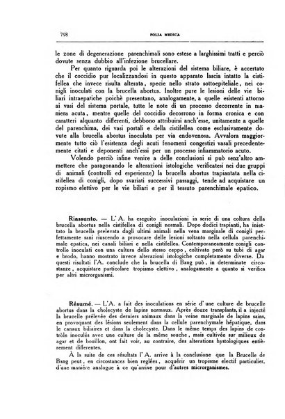 Folia medica periodico trimensile di patologia e clinica medica