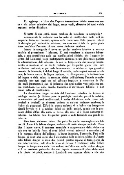 Folia medica periodico trimensile di patologia e clinica medica