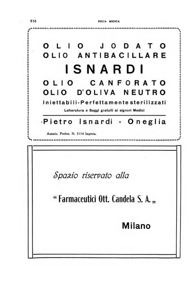 Folia medica periodico trimensile di patologia e clinica medica