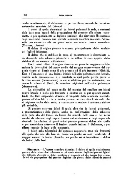 Folia medica periodico trimensile di patologia e clinica medica