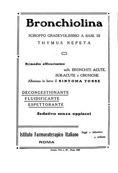 Folia medica periodico trimensile di patologia e clinica medica