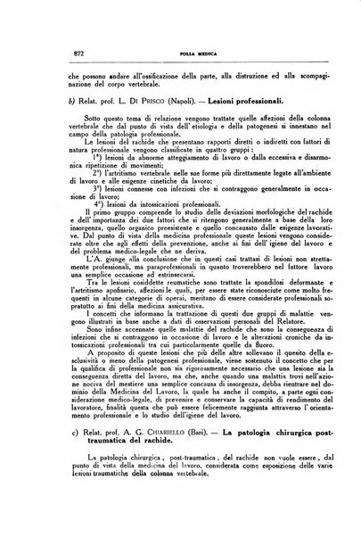 Folia medica periodico trimensile di patologia e clinica medica