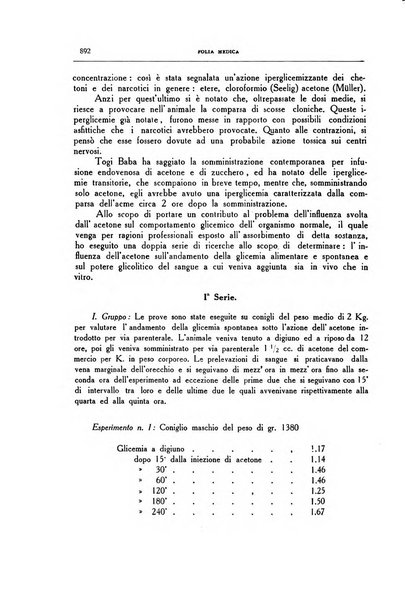 Folia medica periodico trimensile di patologia e clinica medica