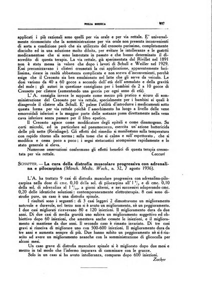 Folia medica periodico trimensile di patologia e clinica medica