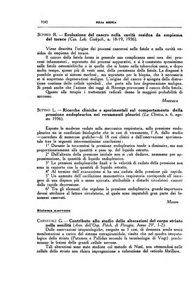 Folia medica periodico trimensile di patologia e clinica medica