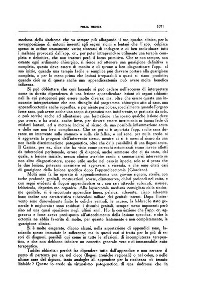 Folia medica periodico trimensile di patologia e clinica medica