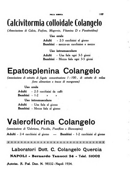 Folia medica periodico trimensile di patologia e clinica medica