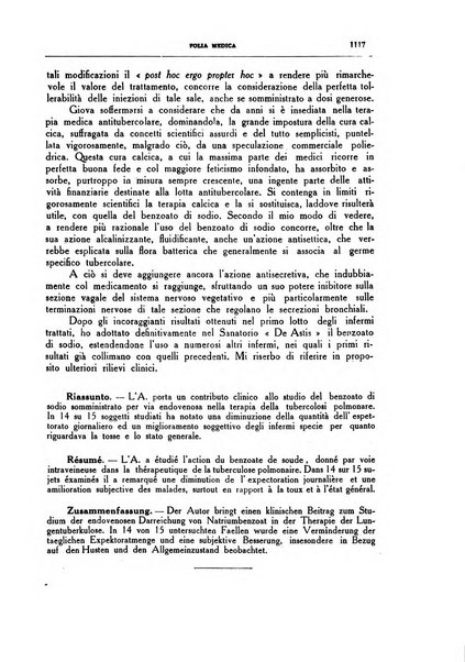 Folia medica periodico trimensile di patologia e clinica medica