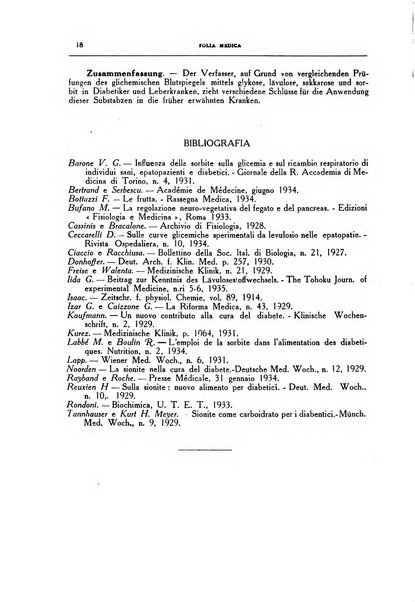 Folia medica periodico trimensile di patologia e clinica medica